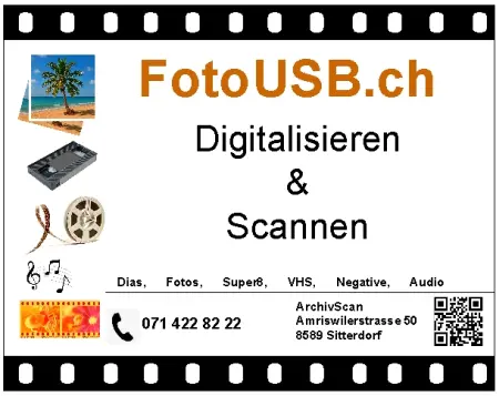 FotoUSB.ch - Ihre analogen Schätze wie Dias, Negative und Videos professionell auf USB-Stick digitalisiert von ArchivScan