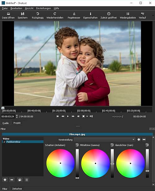 shotcut Filmbearbeitung