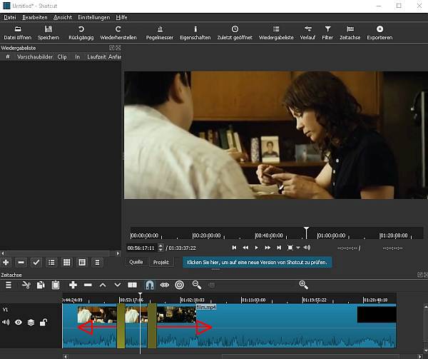 shotcut Film schneiden